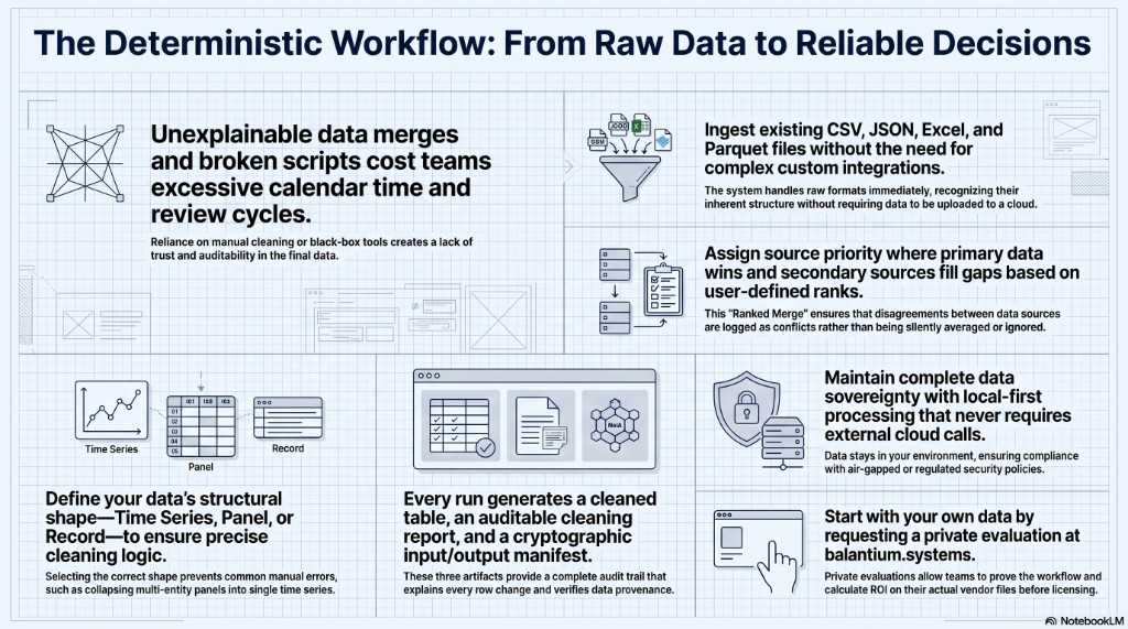 The deterministic workflow: from raw data to reliable decisions